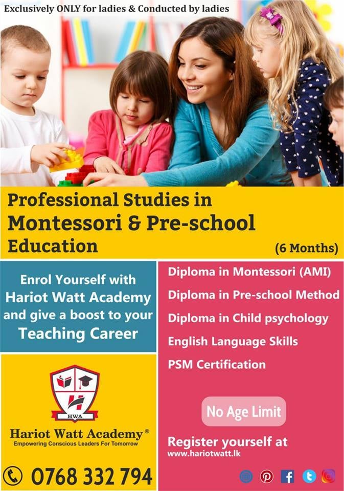 Professional Studies in Montessori & Pre-school Education